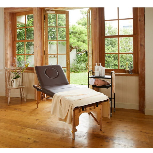 Lightweight Wooden Folding Reclining Bed EB-05DX (Carry Bag Included) - Available 2 Colors