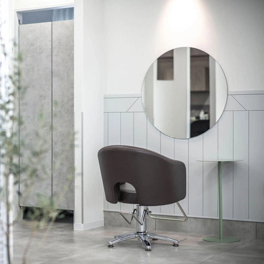 High-Transparency Round Mirror Dia. 80 cm (Made in Japan)