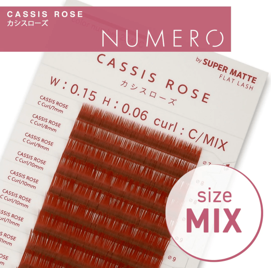 Cassis Color Chart NUMERO Color Matte Flatlash CASSIS ROSE