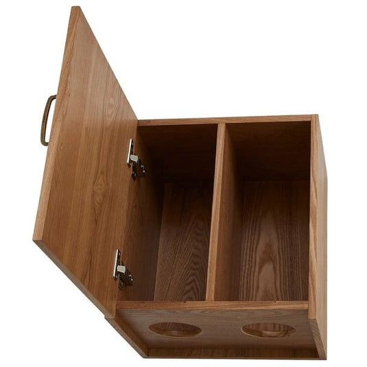 ShabbyChic Natural Wood Back Shampoo Cabinet RENE-B (Top and bottom set) Antique Light Brown