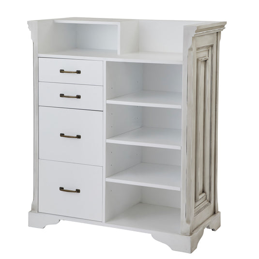 Shabby Chic Wooden Antique Register Counter VICTOIRE-900 Antique White