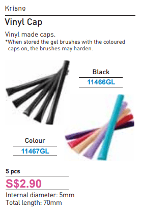 Buy Vinyl Brush Cap Colour (5pcs) Wholesale Online in Singapore ...