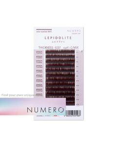 NUMERO Color Matte Flatlash LEPIDOLITE J-Curl 0.15 MIX 7mm-12mm