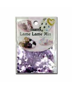LamÃ© LamÃ© Mix (Heart) Purple LLM-6 (3mm, 4mm Mix 1g)