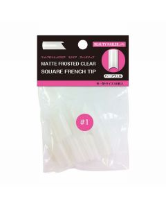 Frosted Clear Square French Tips #1 Matte Frosted (50 pcs)