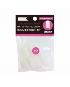 Frosted Clear Square French Tips #2 Matte Frosted (50 pcs)