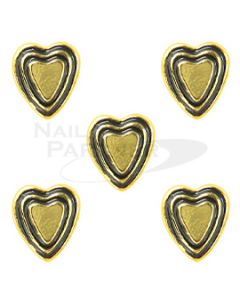 Clou Vintage Heart Gold 5pcs
