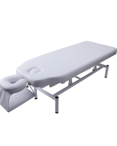 Manual Lift Massage Bed DX (With Face Mat and Armrest) (Completely Assembled)-White