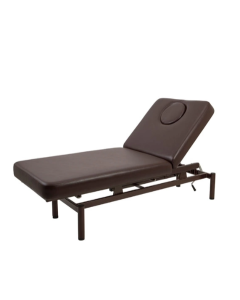 Manual Elevating Reclining Bed DX (Omega Style) with Face Mat) (Completely Assembled)-Dark Brown