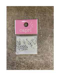 Capri Metal Stone Silver 3mm (100pcs)