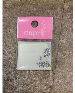 Capri Metal Stone Silver 2mm (100pcs)
