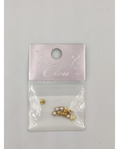 Clou Jewel with mount 10 pcs Pearl