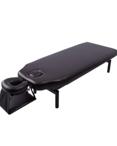 Manual Lift Massage Bed DX (With Face Mat and Armrest) (Completely Assembled)-Dark Brown