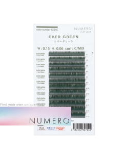 NUMERO Color Matte Flatlash EVER GREEN 0.15 MIX 7mm-12mm