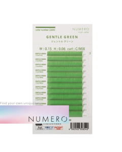 NUMERO Color Matte Flatlash GENTLE GREEN 0.15 MIX 7mm-12mm