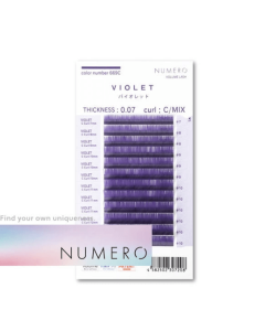NUMERO Volume Lash Color Violet 0.07 MIX 7mm-12mm