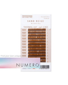 NUMERO Volume Lash Color Sand Beige 0.07 MIX 7mm-12mm
