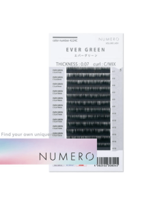 NUMERO Volume Lash Color Ever Green 0.07 MIX 7mm-12mm