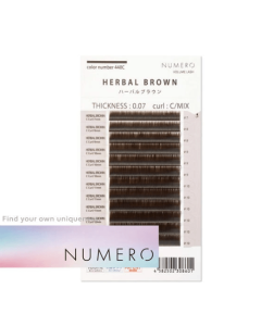 NUMERO Volume Lash Color Herbal Brown 0.07 MIX 7mm-12mm