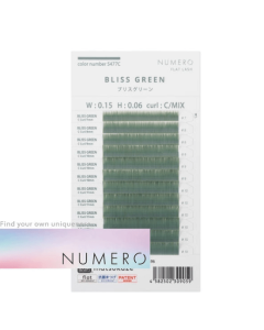 NUMERO Color Matte Flatlash BLISS GREEN 0.15 MIX 7mm-12mm
