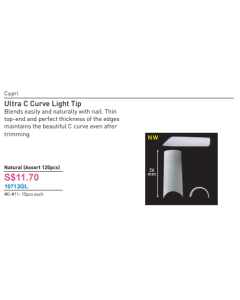Ultra C Curve Light Tip Natural (Assort 120pcs)