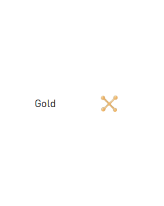 Clou Cross Barbell 6x6mm Gold (10pcs)