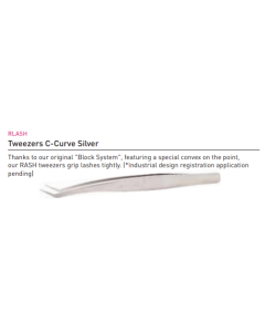 Tweezers C-Curve Silver