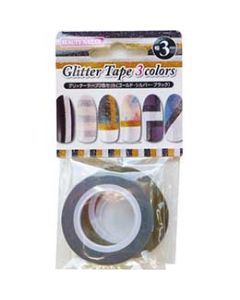 BEAUTY NAILER Glitter Tape 3 Color Set (3mm) [GT-3]