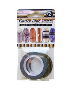 BEAUTY NAILER Glitter Tape 3 Color Set (2mm) [GT-2]