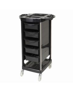 Storage Wagon T618 (7-Tier/Featuring Wheel Casters) (Completely Assembled) Black
