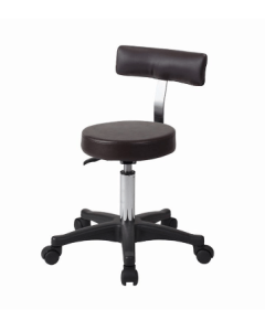 F-843 Backrest stool II (cleaning caster specification)-Brown