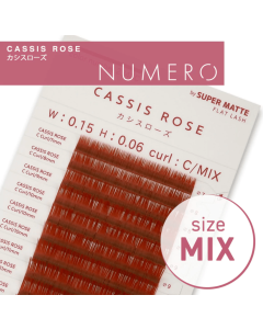 NUMERO Color Matte Flatlash CASSIS ROSE J-Curl 0.15 MIX 7mm-12mm