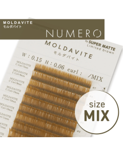 NUMERO Color Matte Flatlash MOLDAVITE SC-Curl 0.15 MIX 7mm-12mm