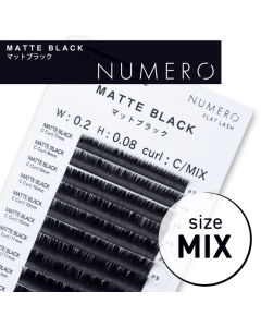 Super Flat-Matte Smart Lash Color MATTE BLACK MIX J Curl 0.2Ã—7ï½ž12mm