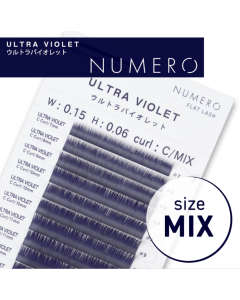 NUMERO Color Matte Flatlash ULTRA VIOLET J-Curl 0.15 MIX 7mm-12mm