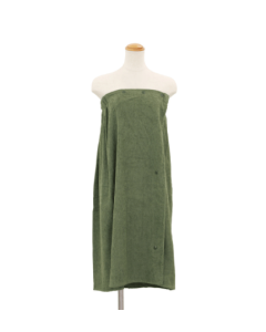 Luxury pile esthetic gown (front opening type) Olive green