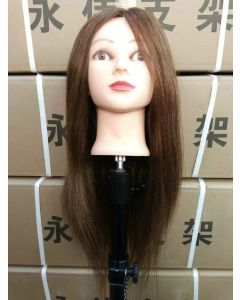100% Human Hair Mannequin (18 inch) (Brown color)