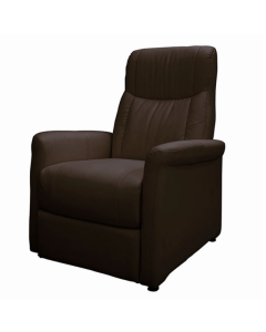 Lounge chair DXII (leg rest interlocking type)-Dark Brown