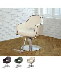 [CAFE Lounge] Styling Chair HD-026 Ivory / Dark Green / Dark Brown  *In case of 5 legs base HD-7M