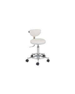 Low Resilience Stool With Ring (Made In Japan) White