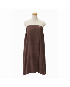 SMART COLLECTION ECO Pile Fabric Beauty Gown (Front opening) Dark Brown