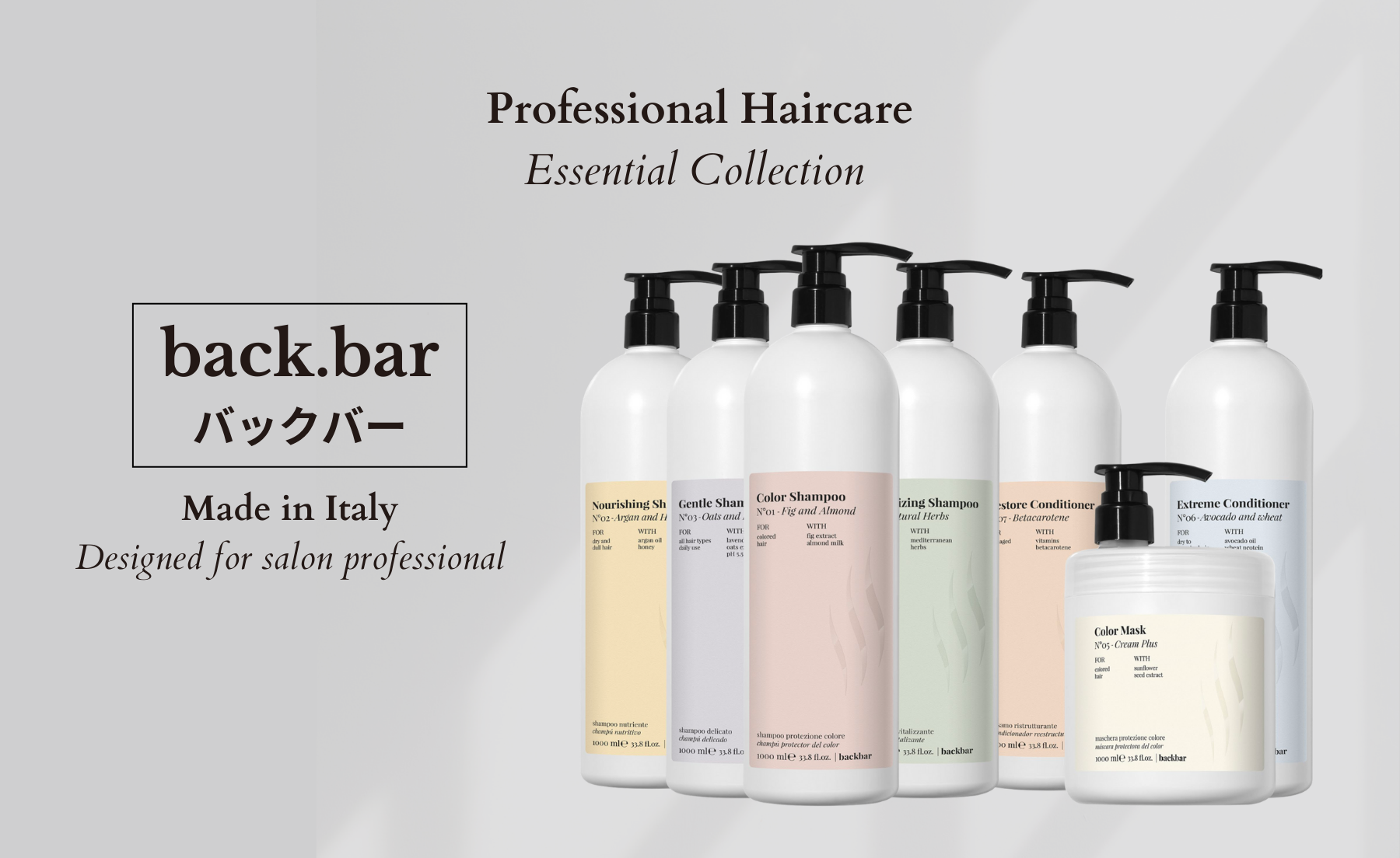 Back Bar, Designed for Salon Professional & Proudly Made in Italy.